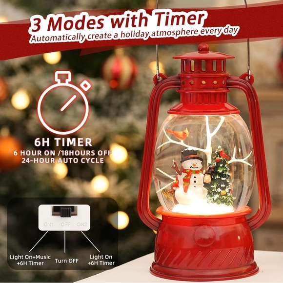 Holyhom Snowman Musical Snow Globe Lantern Giveaway - New in Gift Box - Picture 3 of 12